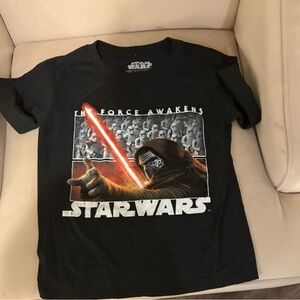 #17   NEW Star Wars Black Tee with Red Lightsaber Design